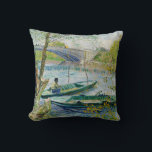 Fishing in Spring by Vincent van Gogh Cushion<br><div class="desc">Fishing in Spring,  the Pont de Clichy,  famous painting by Vincent van Gogh</div>