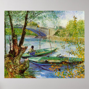 Fishing in Spring by Vincent van Gogh Poster
