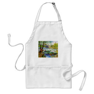 Fishing in Spring, Vincent van Gogh. Beautiful fis Standard Apron
