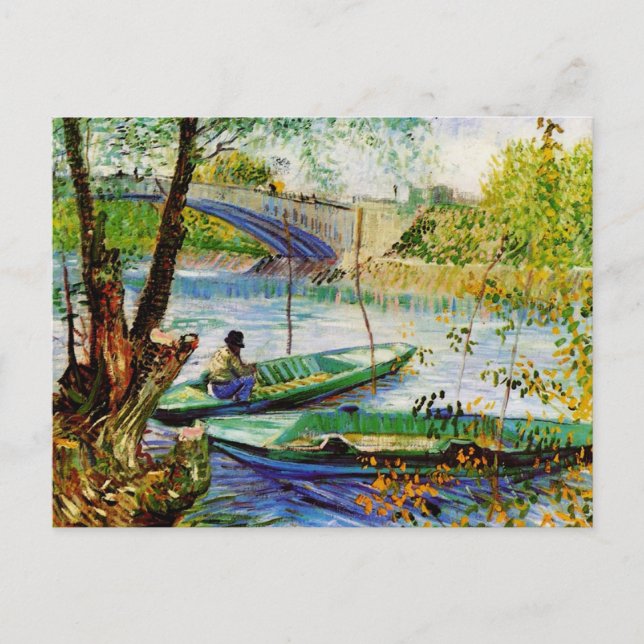 Fishing in Spring, Vincent van Gogh. Postcard (Front)