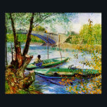 Fishing in Spring Vincent van Gogh Poster<br><div class="desc">Fishing in Spring Vincent van Gogh</div>