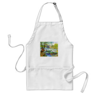 Fishing in Spring Vincent van Gogh Standard Apron