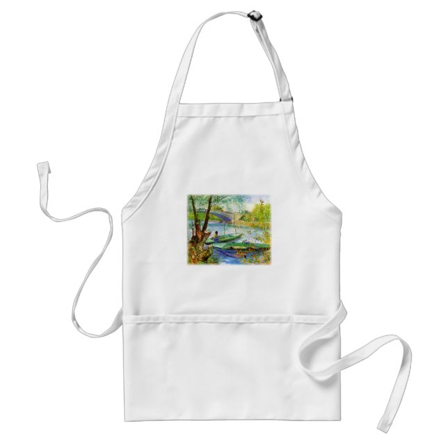 Fishing in Spring Vincent van Gogh Standard Apron (Front)
