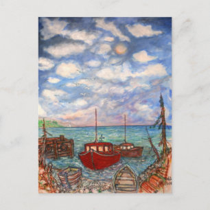Fishing in the Maritimes Postcard