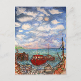Fishing in the Maritimes Postcard