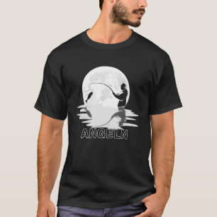 Fishing in the moon Angler in phase of moon Angler T-Shirt