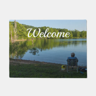 Fishing In The Morning Welcome Doormat