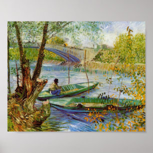 Fishing in the Spring, Van Gogh Fine Art Poster
