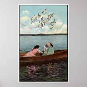Fishing in Truckee 1910 Poster