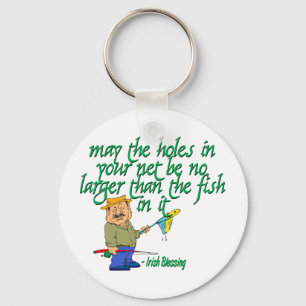 Fishing Irish Blessing Key Ring
