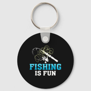 Fishing Is Fun Bird's Nest 1 Key Ring