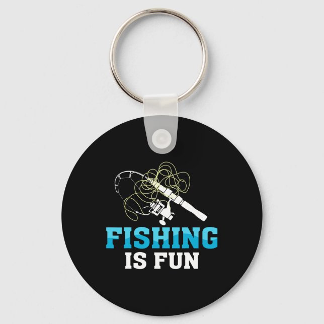 Fishing Is Fun Bird's Nest 1  Key Ring (Front)
