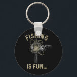 Fishing Is Fun Bird's Nest Funny 1  Key Ring<br><div class="desc">Fishing Is Fun Bird's Nest Funny 1</div>
