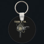 Fishing Is Fun Bird's Nest  Key Ring<br><div class="desc">Fishing Is Fun Bird's Nest</div>