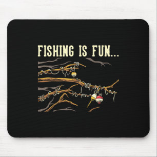 Fishing Is Fun... Bobbers Stuck In Tree Mouse Pad