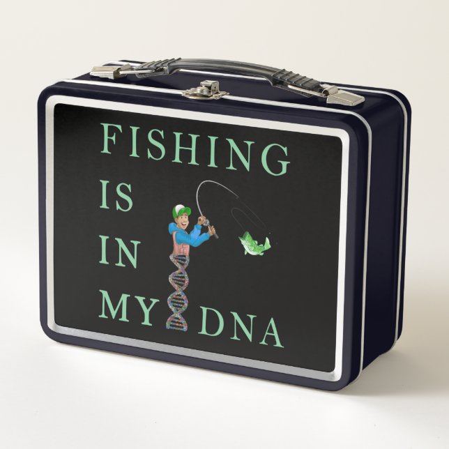 Fishing is in my DNA Metal Lunch Box (Front)
