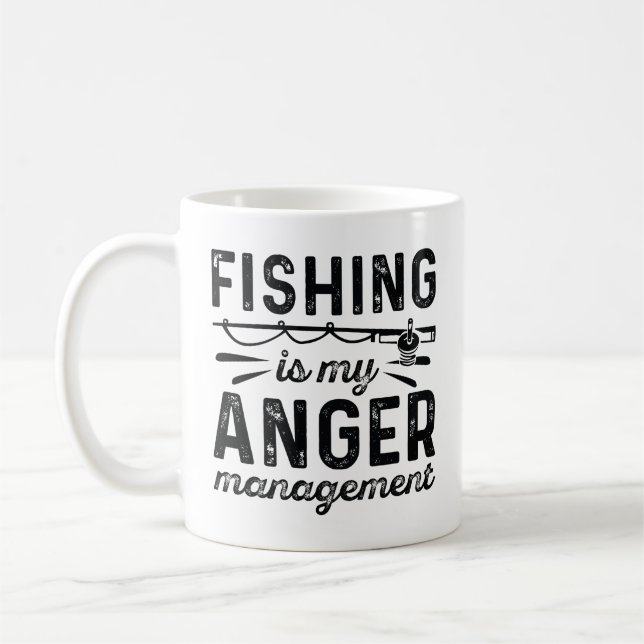 Fishing Is My Anger Management Coffee Mug (Left)
