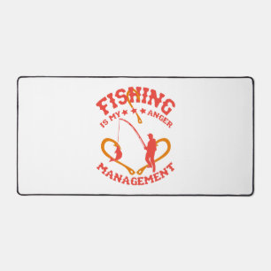 Fishing is my Anger Management Desk Mat