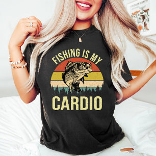 Fishing is my Cardio / vintage Fishing lover Black T-Shirt