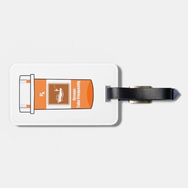 Fishing Is My Drug Luggage Tag (Back Horizontal)
