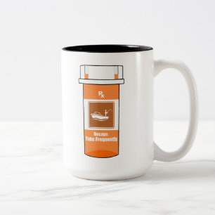 Fishing Is My Drug Two-Tone Coffee Mug