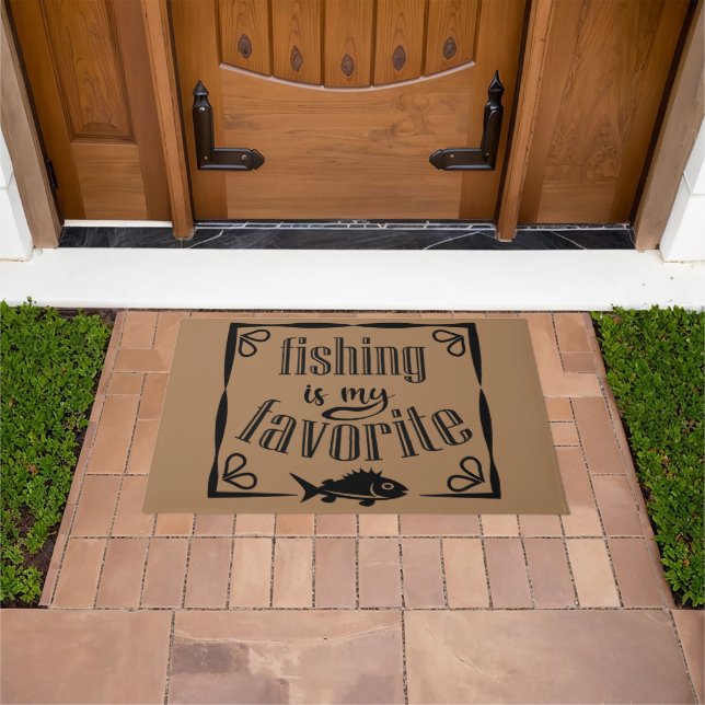 Fishing is my favourite quote  doormat (Outdoor)