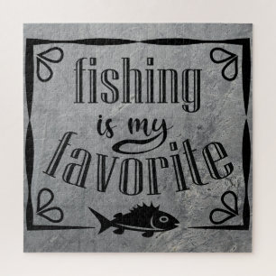 Fishing is my favourite quote  jigsaw puzzle