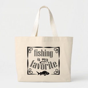 Fishing is my favourite quote tote bag
