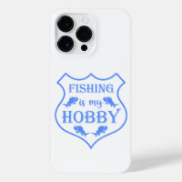 Fishing is my hobby shield quote on crest 