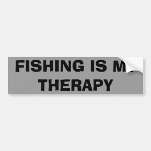 Fishing Is My Therapy Bumper Sticker