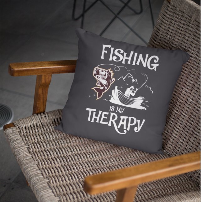 Fishing is my therapy  cushion (Creator Uploaded)