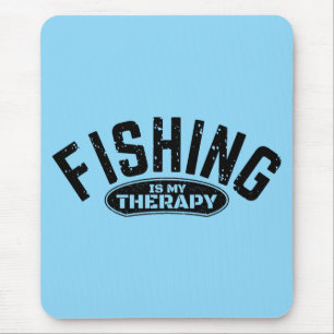 fishing is my therapy fisherman funny gift ideas mouse pad