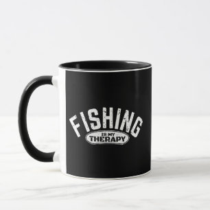 fishing is my therapy fisherman funny gift ideas mug