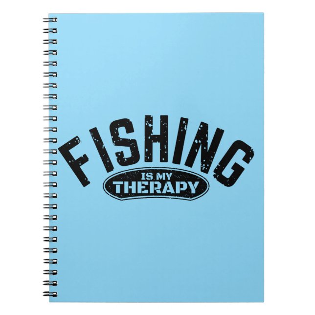 fishing is my therapy fisherman funny gift ideas notebook (Front)