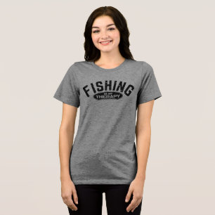 fishing is my therapy fisherman funny gift ideas Tri-Blend shirt