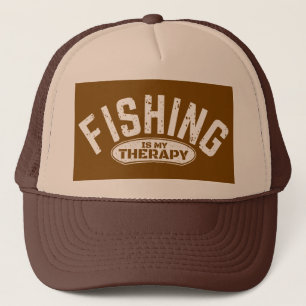 fishing is my therapy fisherman funny gift ideas trucker hat