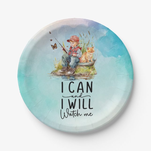 Fishing is my therapy  paper plate (Front)