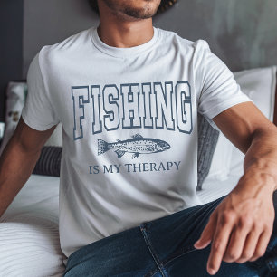 Fishing is My Therapy Shirt for Dad, Fisherman Tee