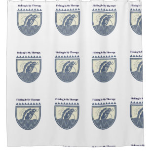 Fishing is My Therapy Shower Curtain