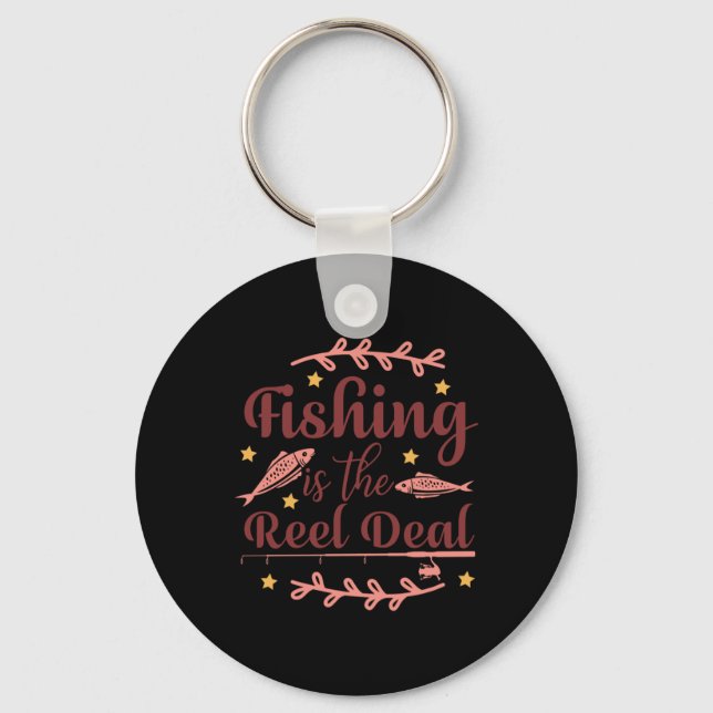 Fishing Is The Reel Key Ring (Front)