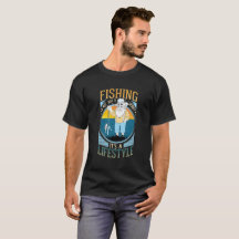 Fishing It's a Lifestyle Vintage T-shirt Design