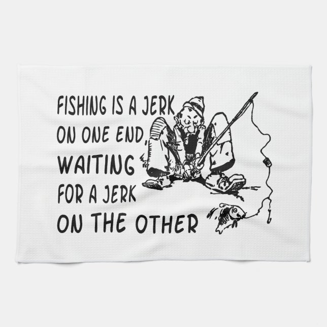 Fishing Jerk Tea Towel (Horizontal)