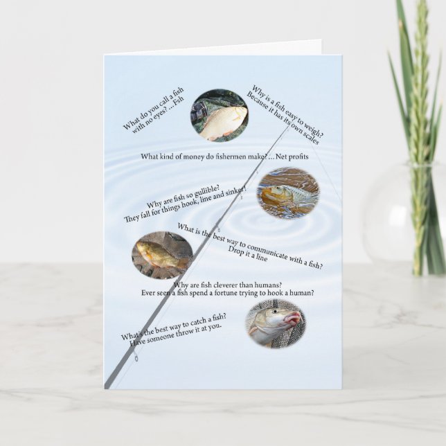 Fishing jokes card number 1 (Front)
