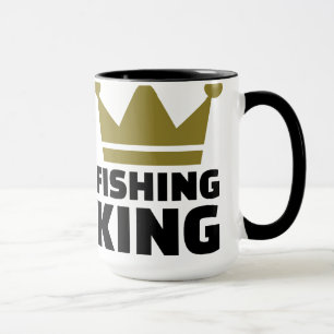 Fishing king crown mug