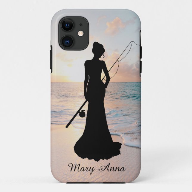 Fishing Lady Case-Mate iPhone Case (Back)