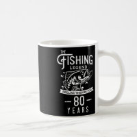 Fishing Legend 80 Years Old Birthday Gift For Fish