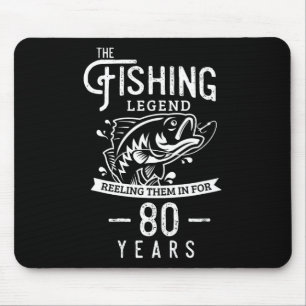 Fishing Legend 80 Years Old Birthday Gift For Fish Mouse Pad