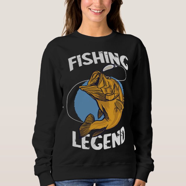 Fishing Legend Angel Legend Fishing Perch Fishing  Sweatshirt (Front)