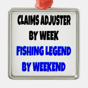 Fishing Legend Claims Adjuster Metal Tree Decoration