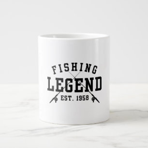Fishing Legend Established 1958 Large Coffee Mug
